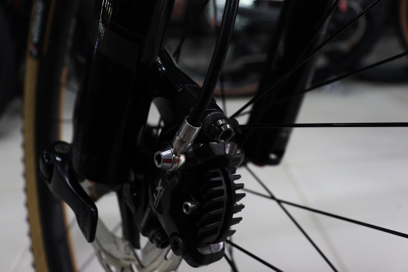 Kit Mordazas (calipers) MTB disco 180-160 mm - Negro